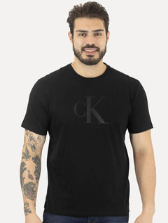 Camiseta Calvin Klein Jeans Masculina Nape Logo CK Gel Preta