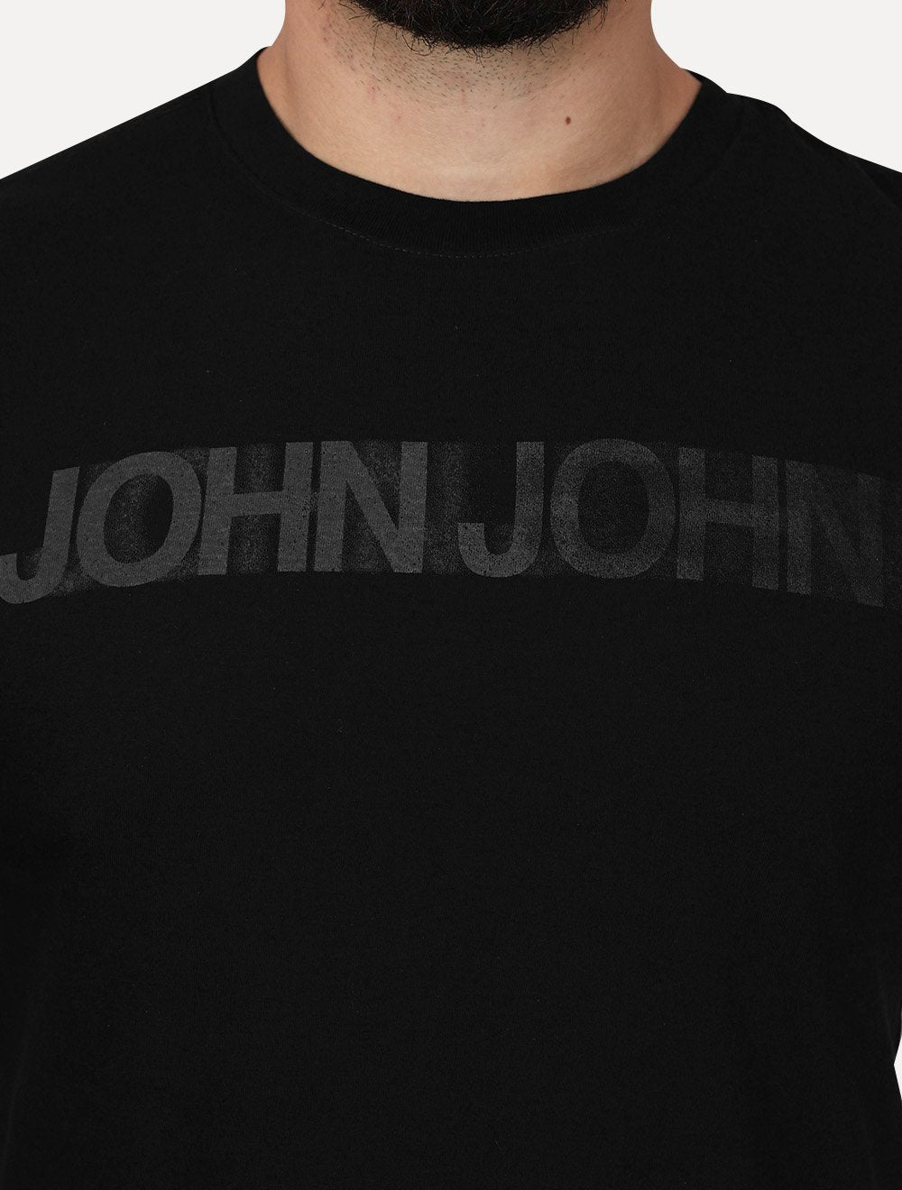 Camiseta John John Masculina Regular Fit Blurred Preta
