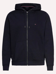 Moletom Tommy Hilfiger Masculino Flag Logo Zip-Through Hoody Azul Marinho