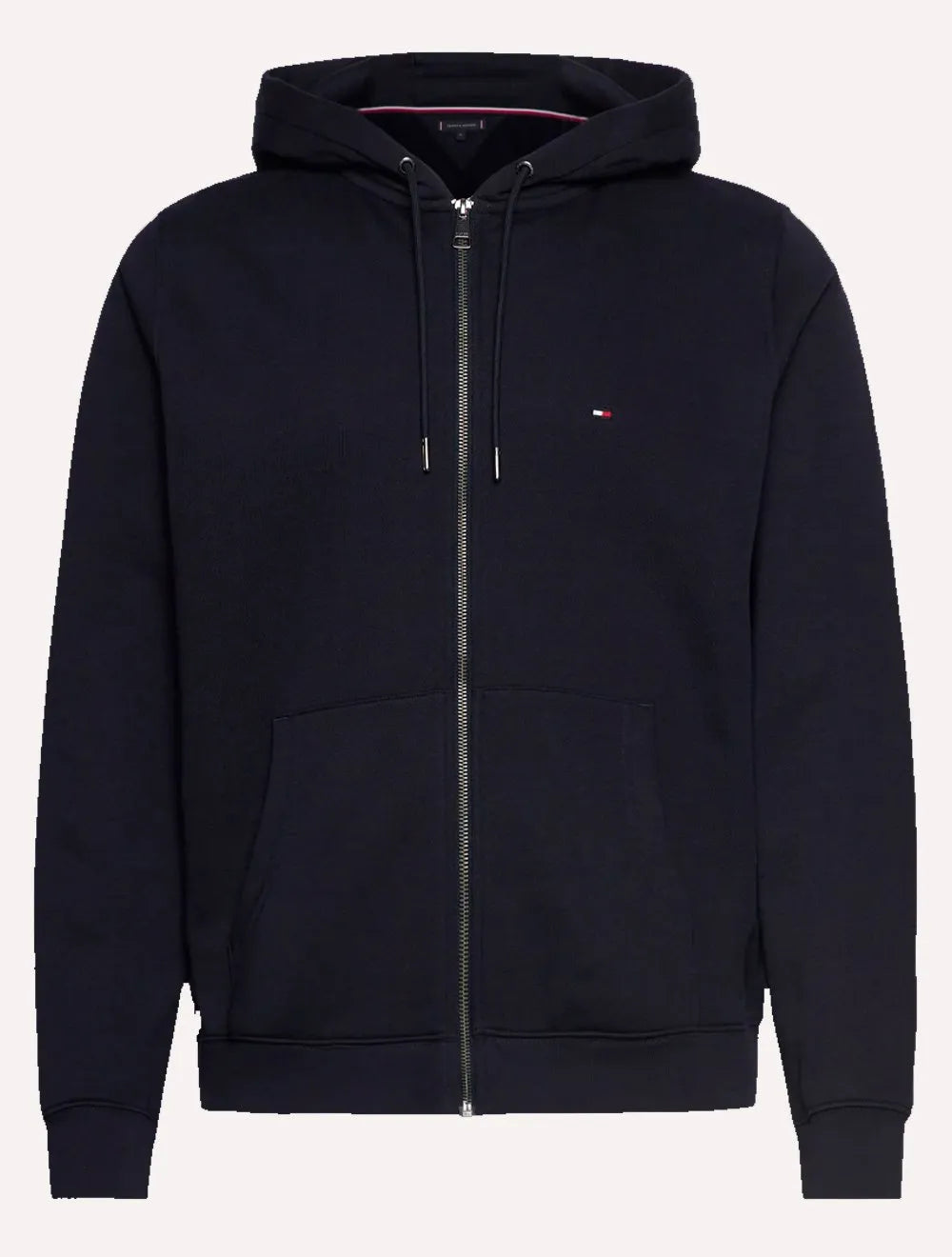 Moletom Tommy Hilfiger Masculino Flag Logo Zip-Through Hoody Azul Marinho