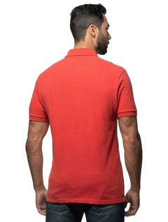 Polo Guess Masculina Piquet Cranberry Splash Laranja Coral