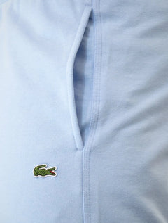 Bermuda Lacoste Moletom Masculina Logo Croco Azul Claro