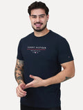 Camiseta Tommy Hilfiger Masculina Brand Love Big New Logo Azul Marinho