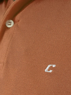 Polo Colcci Masculina Piquet Slim Light Logo Marrom