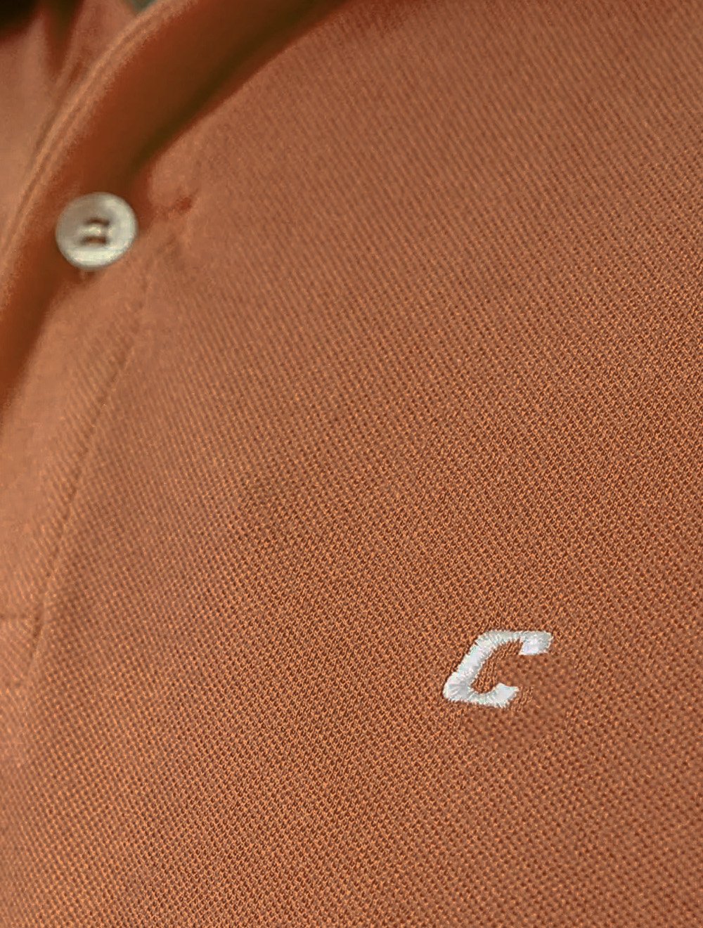 Polo Colcci Masculina Piquet Slim Light Logo Marrom