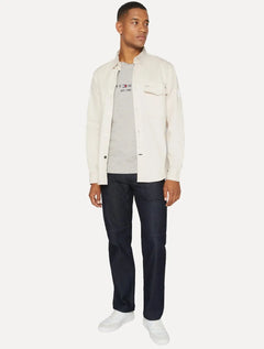 Camiseta Tommy Hilfiger Masculina Core Logo Tee Cinza Claro Mescla