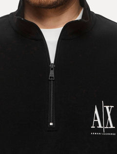 Casaco Moletom Armani Exchange Masculina Embroidery AX Logo Preto