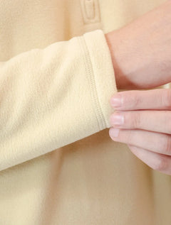 Blusa The North Face Masculina Fleece TKA 100 Glacier 1/4 Zip Cáqui Claro