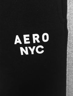 Calça Aeropostale Moletom Masculina Aero Colorblock Preta