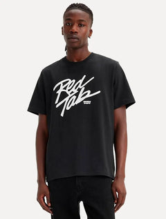 Camiseta Levis Masculina Red Tab Script Preta