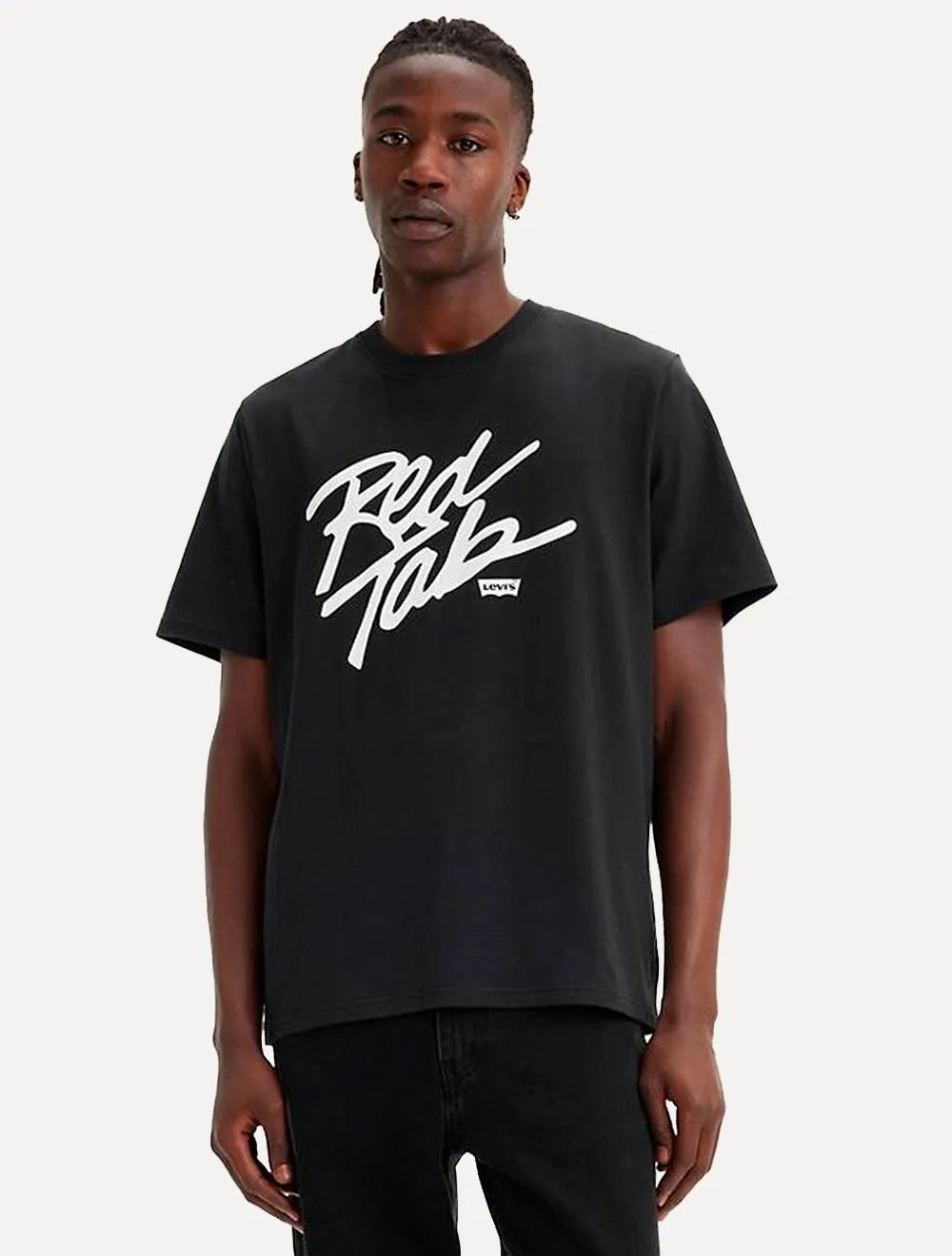 Camiseta Levis Masculina Red Tab Script Preta