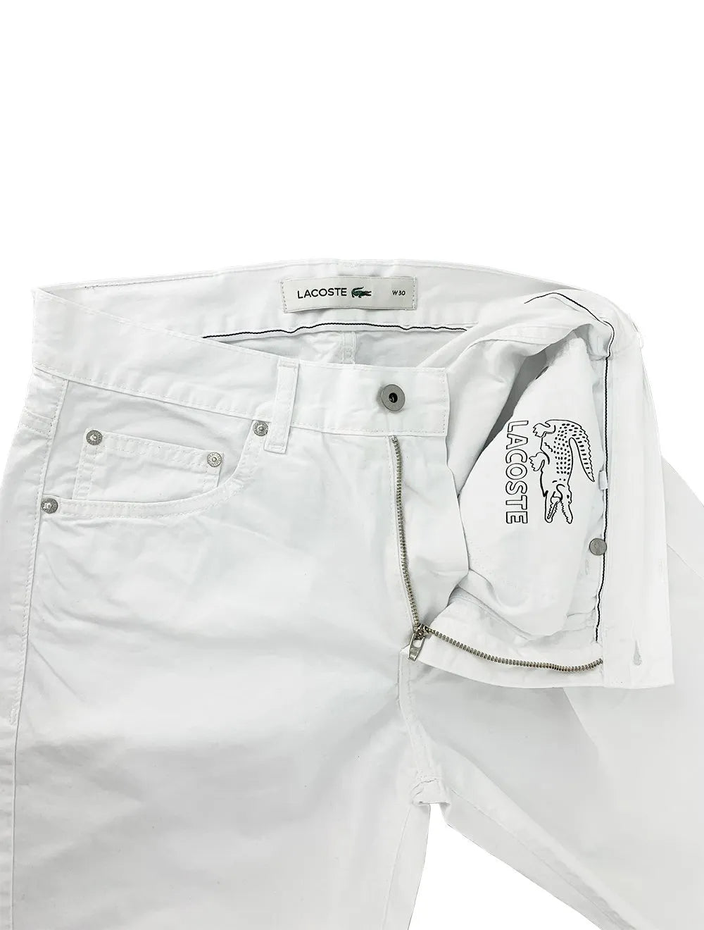 Bermuda Lacoste Masculina Jeans Essential Cotton Branca