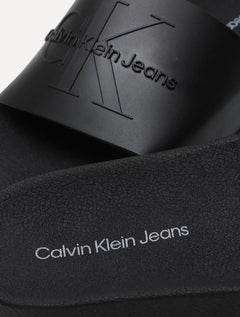 Chinelo Calvin Klein Jeans Slide Logo Issue Preto