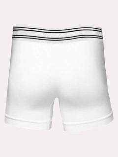 Cueca Dudalina Boxer Seamless Logo Stripes Branca 1UN