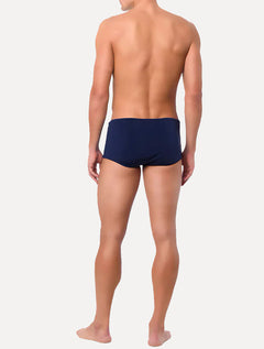 Sunga Calvin Klein Swimwear Trunk Vertical Logo Azul Marinho