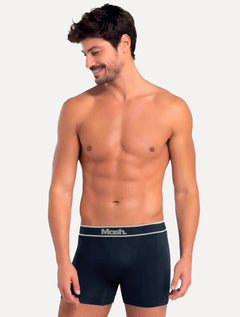 Cueca Mash Boxer Microfíbra Seamlss Gray Sash Azul Marinho Pack 2UN