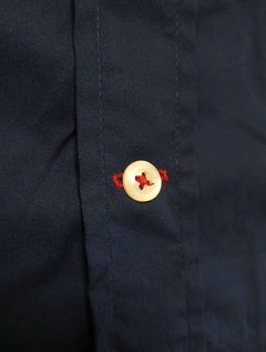 Camisa Tommy Hilfiger Masculina Manga Curta Classic Collar Azul Marinho