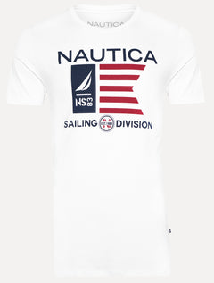 Camiseta Nautica Masculina Flag Sailing Division Branca