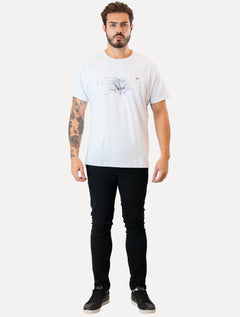 Camiseta Osklen Masculina Regular Stone Flower Parts Branca