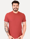 Camiseta Aramis Masculina Basic Lisa Mono Logo Vermelha