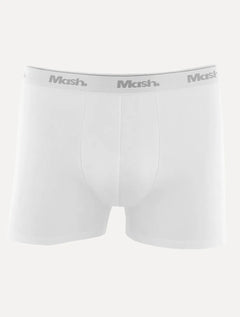 Cueca Mash Boxer Cotton Basic Branca