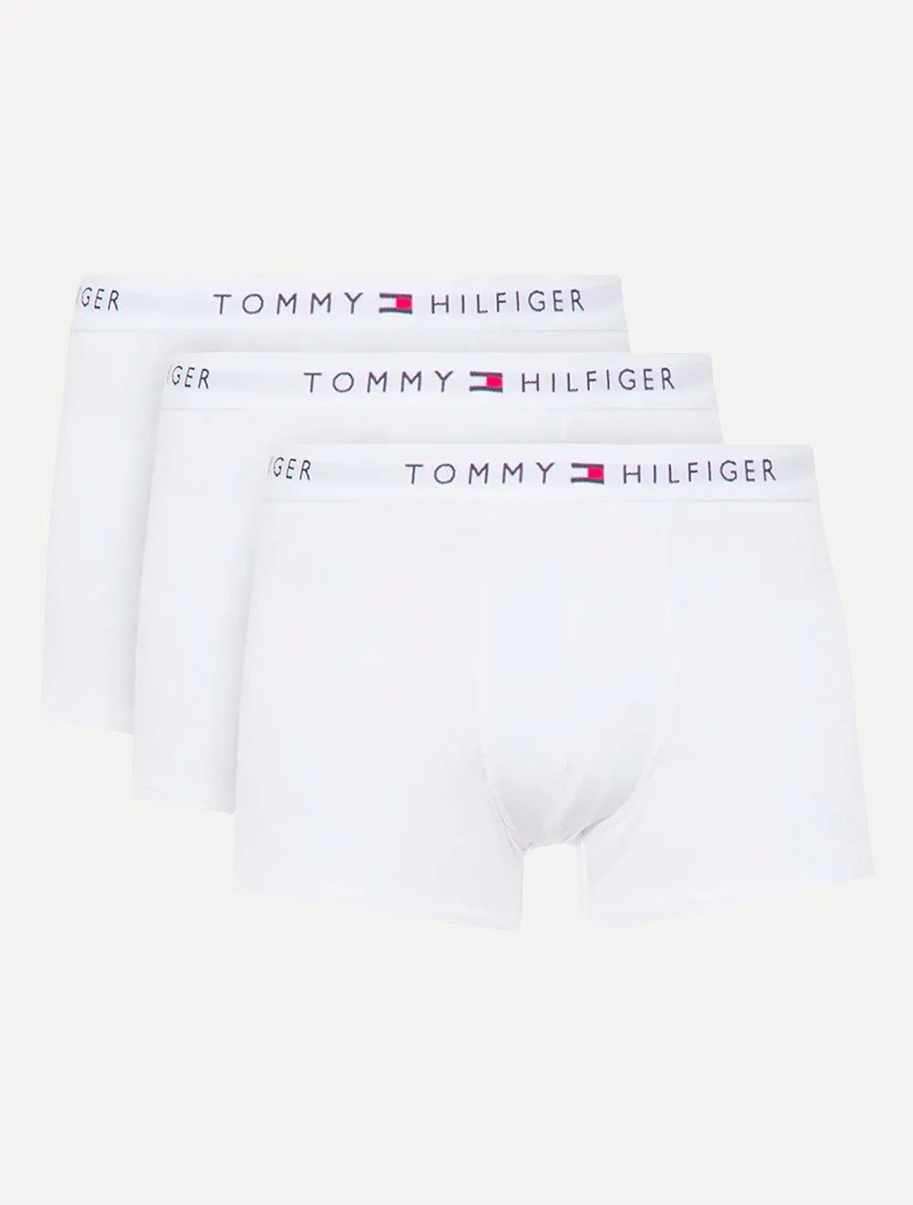 Cueca Tommy Hilfiger Cotton Stretch Trunk Branca Pack 3UN