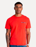 Camiseta Tommy Jeans Masculina Essential Flag Pocket Vermelha