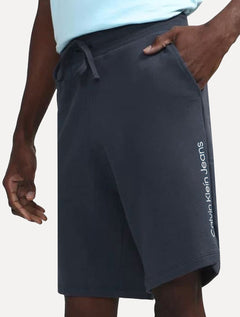 Bermuda Calvin Klein Masculina Moletom Lateral Big New Logo Azul Marinho