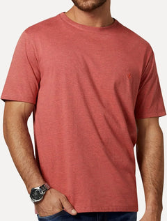 Camiseta Dudalina Masculina Melange Sobret Rosa Escuro