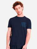 Camiseta Aramis Masculina Estampa Peito Mixed Azul Marinho