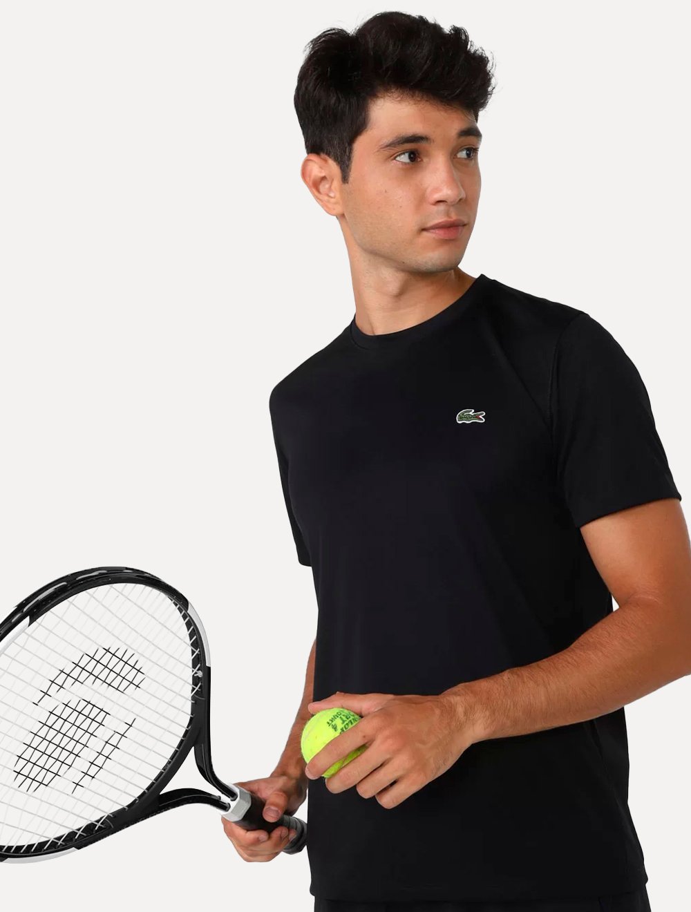 Camiseta Lacoste Masculina Plain Croc Trainning Preta