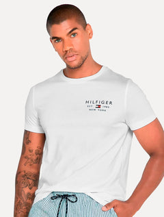 Camiseta Tommy Hilfiger Masculina Brand Love Small Logo Branca