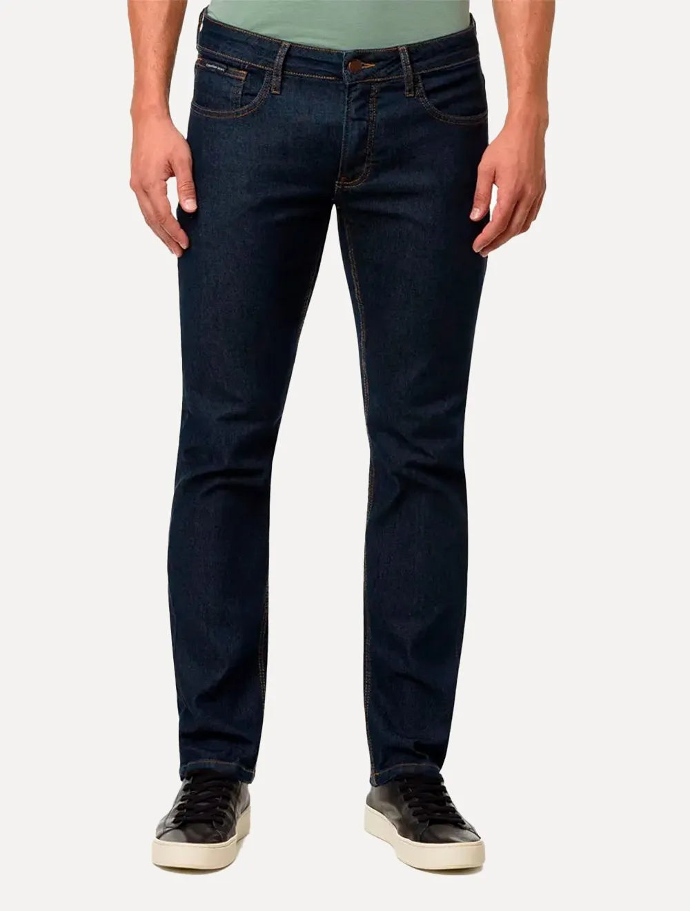 Calça Calvin Klein Jeans Masculina Slim Sustainable 5 Pockets Escura
