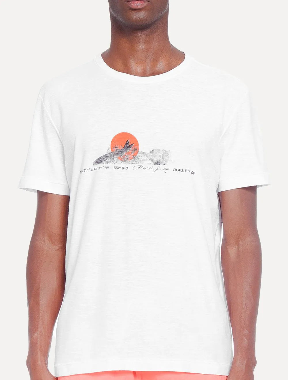 Camiseta Osklen Masculina Rough Morro 2 Irmãos Branca