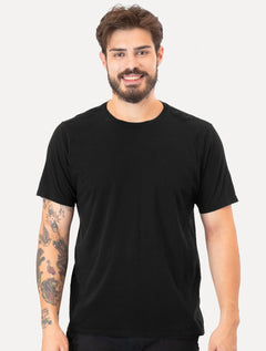 Camiseta Ellus Masculina Cotton Fine Classic Logo Preta