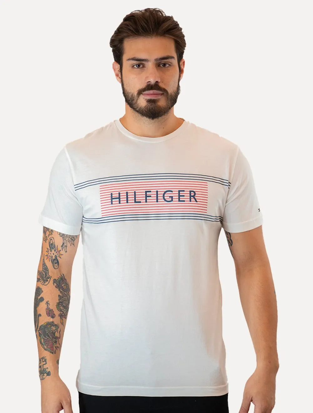 Camiseta Tommy Hilfiger Brand Love Chest Tee Branca
