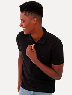 Polo Reserva Masculina Piquet Clássica Preta