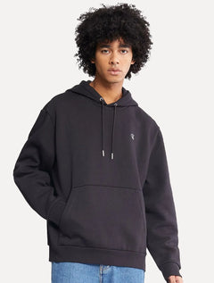Moletom Calvin Klein Masculino Hoodie Fleece CK Logo Preto
