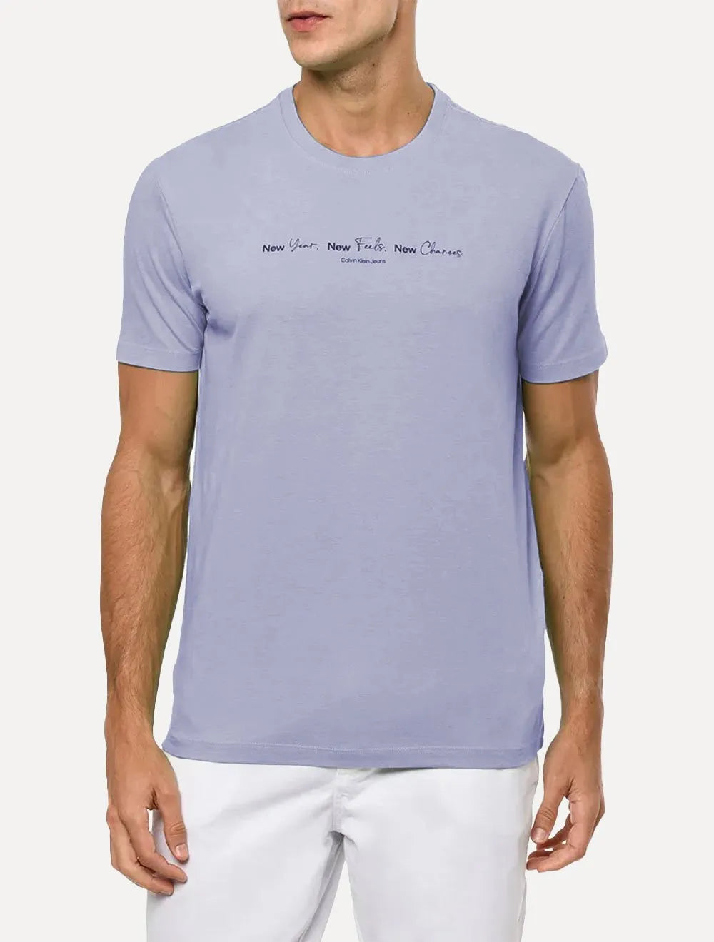 Camiseta Calvin Klein Jeans Masculina New Feels Azul Claro