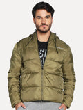 Jaqueta Calvin Klein Jeans Masculina Hoodie Matelassê Sust Logo Verde Oliva