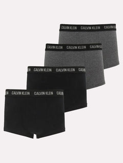 Cueca Calvin Klein Low Rise Trunk Classic Preta e Cinza Pack 4 C11.07 CZ06 UN