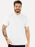 Polo Aramis Masculina Piquet Lisa 3D Rubber Logo Branca