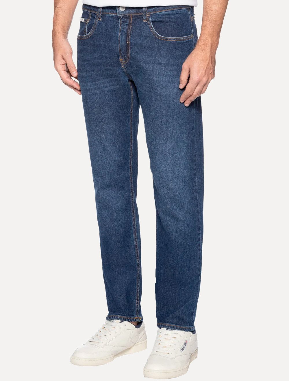 Calça Calvin Klein Jeans Masculina Skinny 5 Pockets Azul Médio