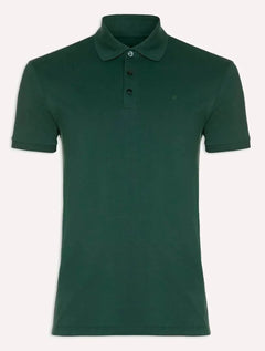 Polo Ellus Masculina Piquet Classic Easa Melange Verde Escuro