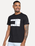 Camiseta Tommy Jeans Masculina Classic Spray Flag Preta