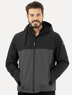 Jaqueta Calvin Klein Masculina Nylon Hoodie Windbreaker Chumbo