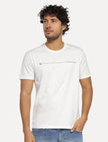 Camiseta Calvin Klein Jeans Masculina Sustainable Outline Sash Logo Off White