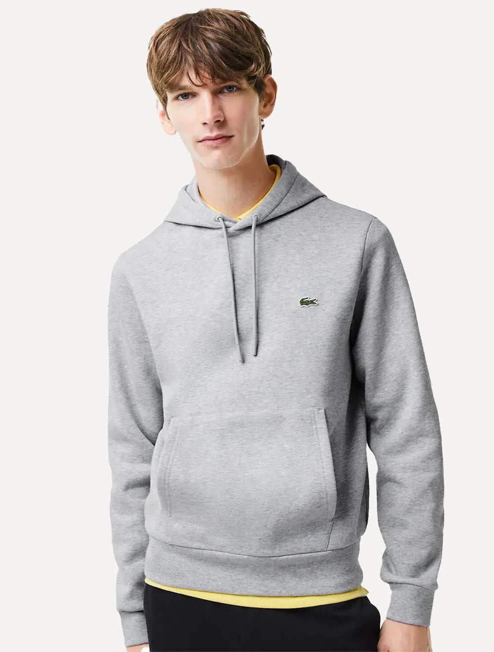 Moletom Lacoste Masculino Organic Cotton Hooded Cinza Mescla