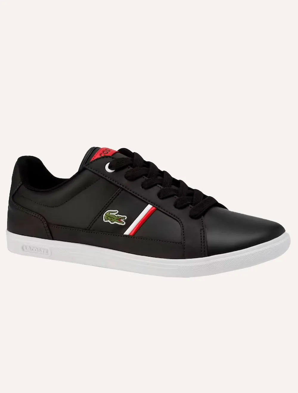 Tênis Lacoste Masculino Europa Blk/Wht Preto/Branco