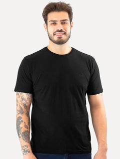 Camiseta Guess Masculina Bordado Peito Preta